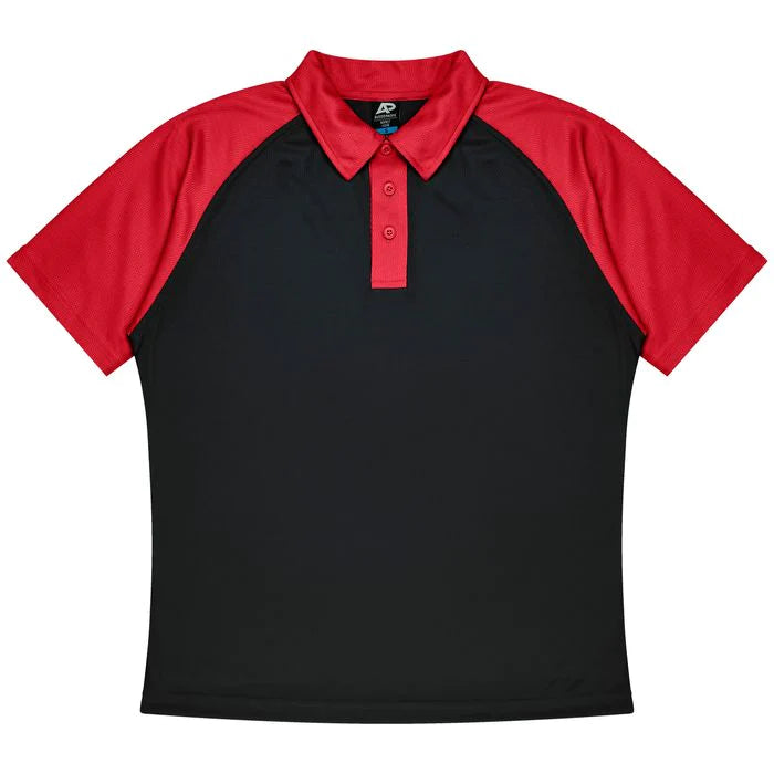 Aussie Pacific Manly Kids Polo Shirt 3318  Aussie Pacific BLACK/RED 4 